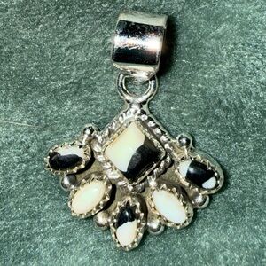 Sterling Silver White Buffalo Turquoise Pendant